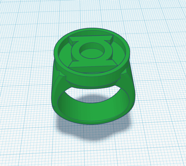 Green Lantern Power Ring - Size 12 3d model