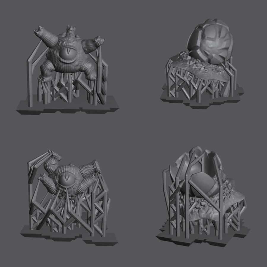 Xorn Babies and Eggs 3d model