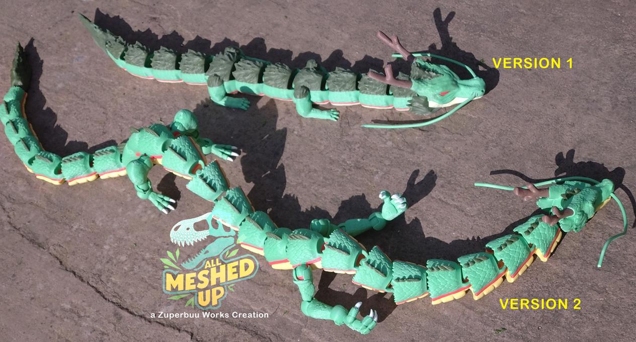 Articulated Shenron Dragon Toy VERSION 2 3d model