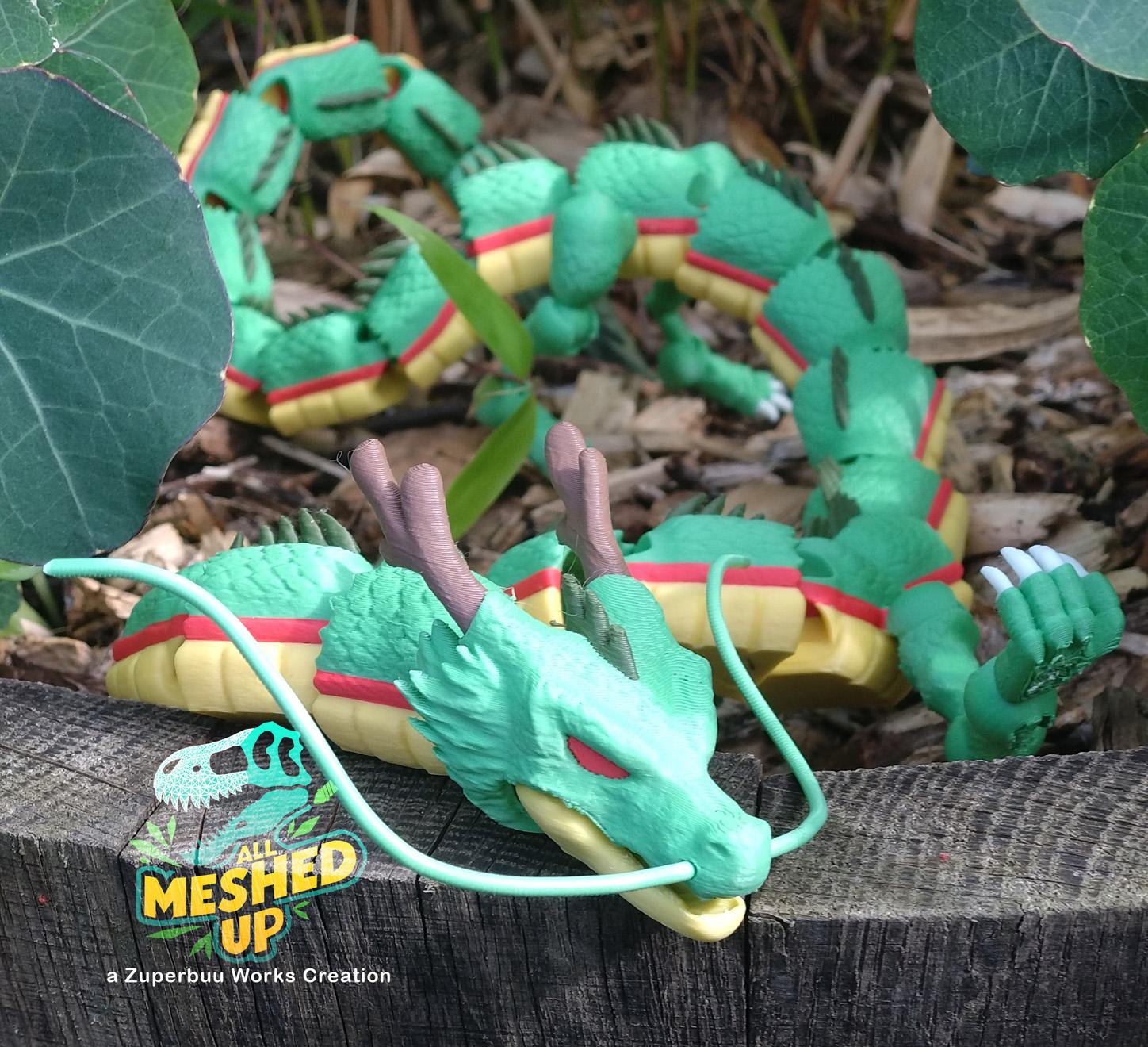 Articulated Shenron Dragon Toy VERSION 2 3d model