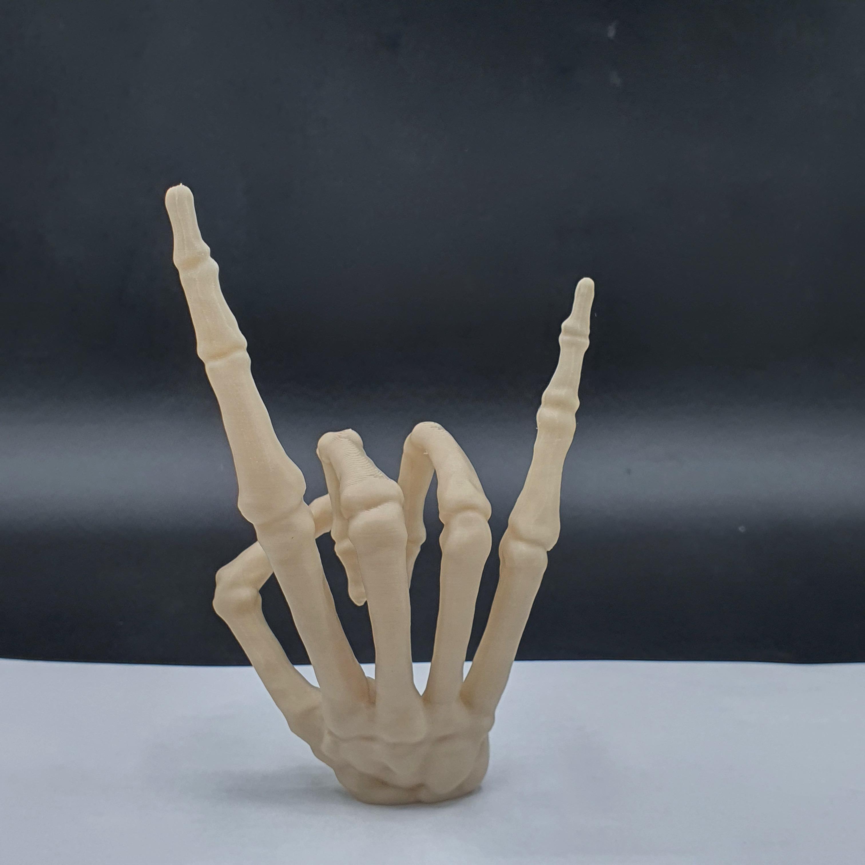 SKELETON HAND HORNS ROCK AND ROLL 3d model