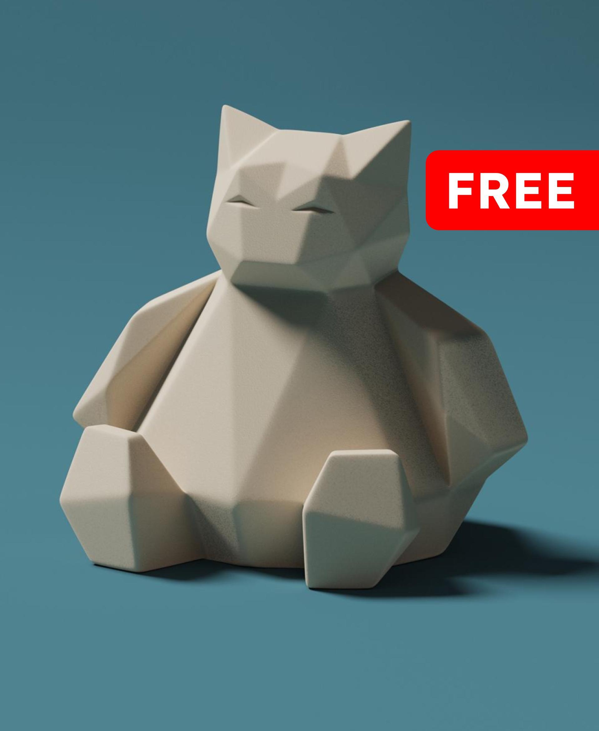 Low-poly Snorlax 3d model