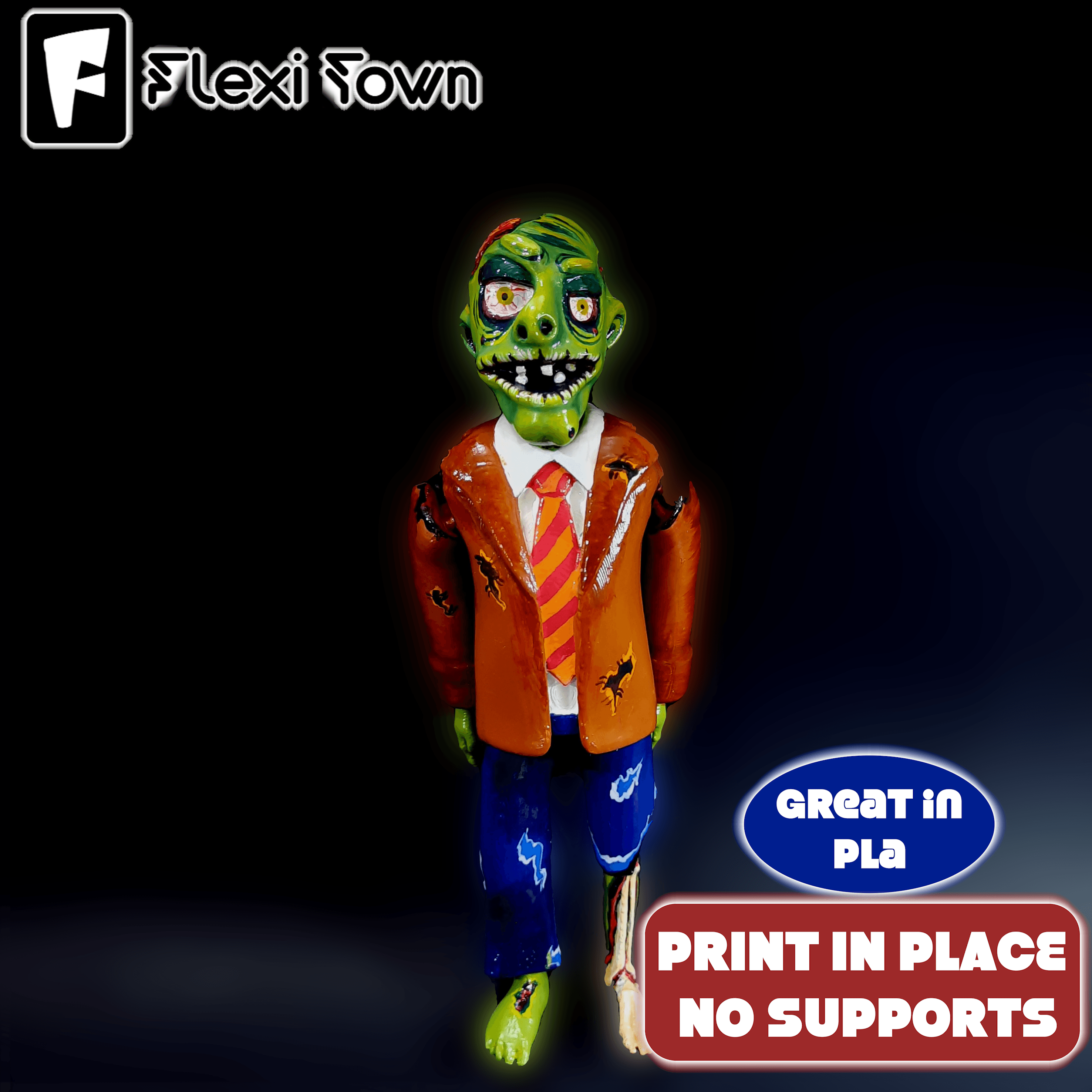 Flexi Print-in-Place Creepy Zombie 3d model