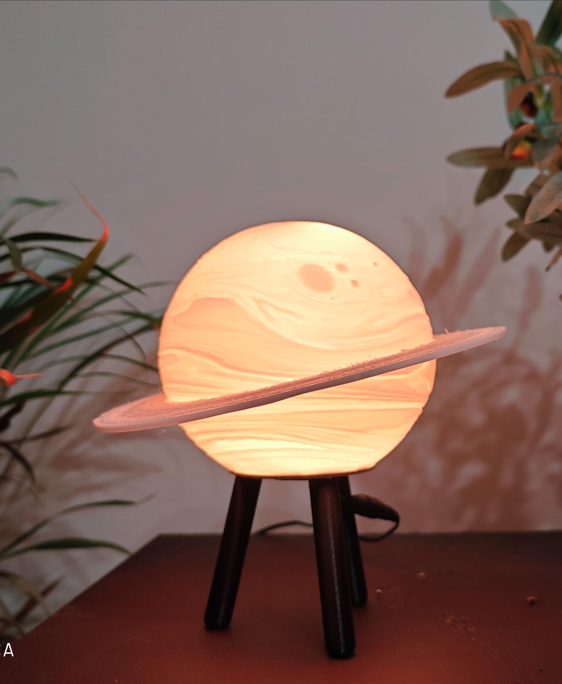 Hybrid Hanging/Desk Saturn Lamp 3d model