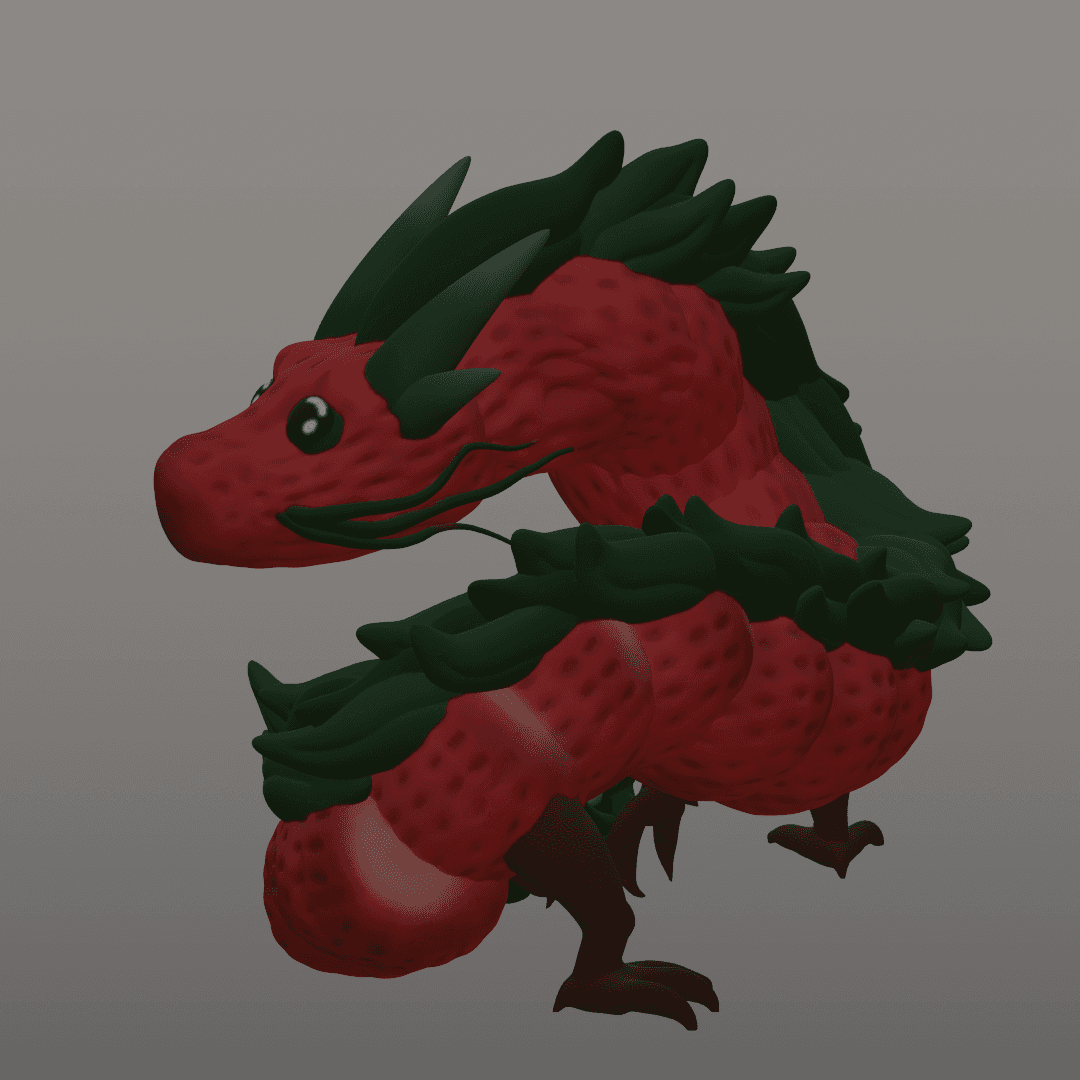 Strawberry Dragon 3d model