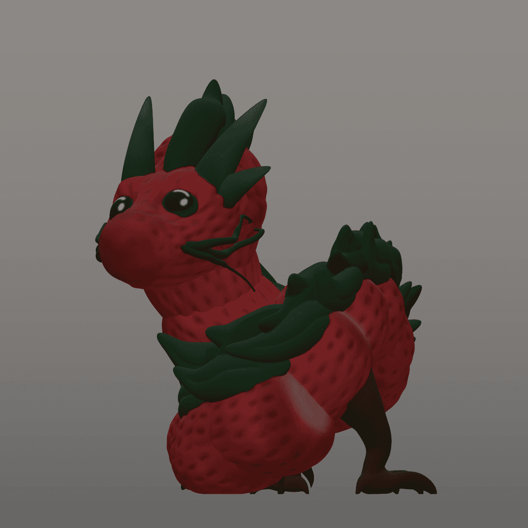 Strawberry Dragon 3d model