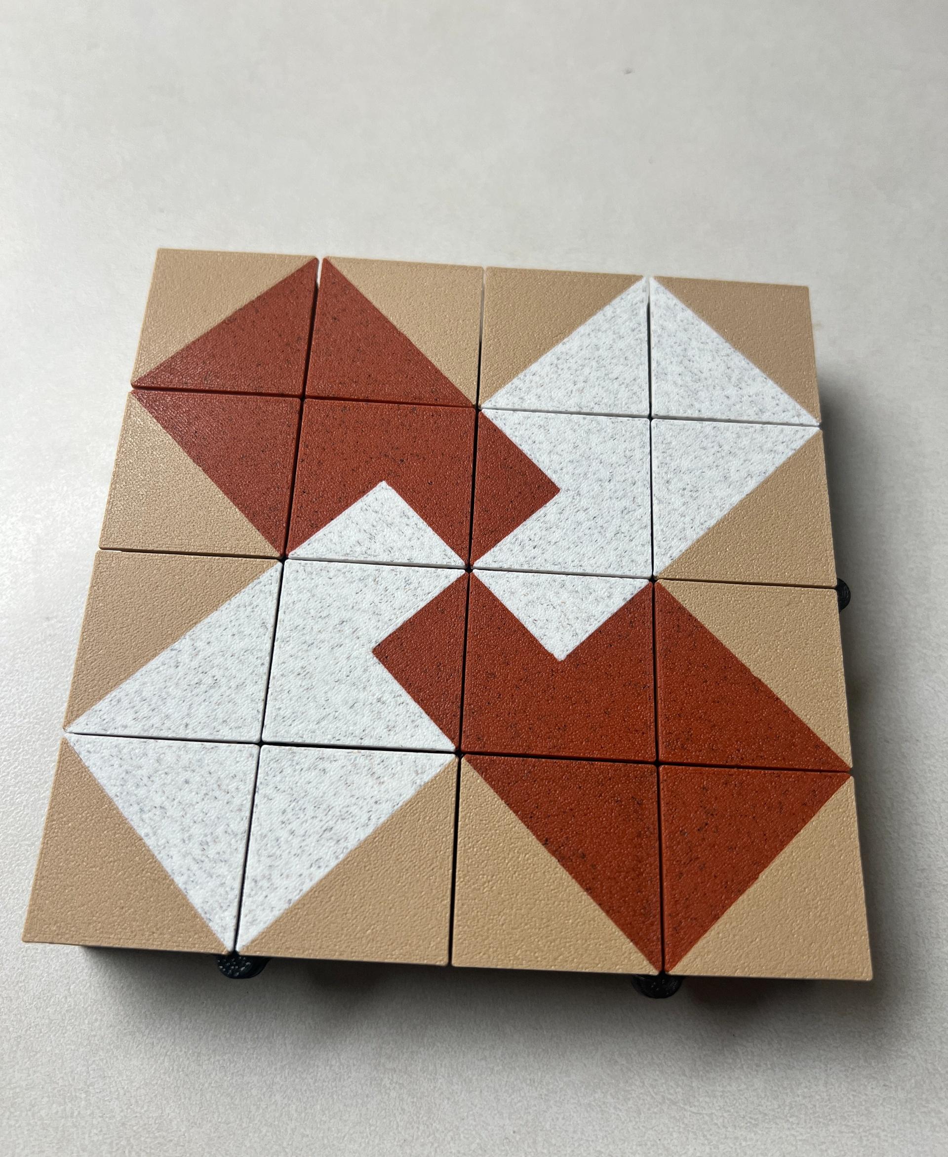 Auxetic Tile // 18mm Diagonal Split 3d model