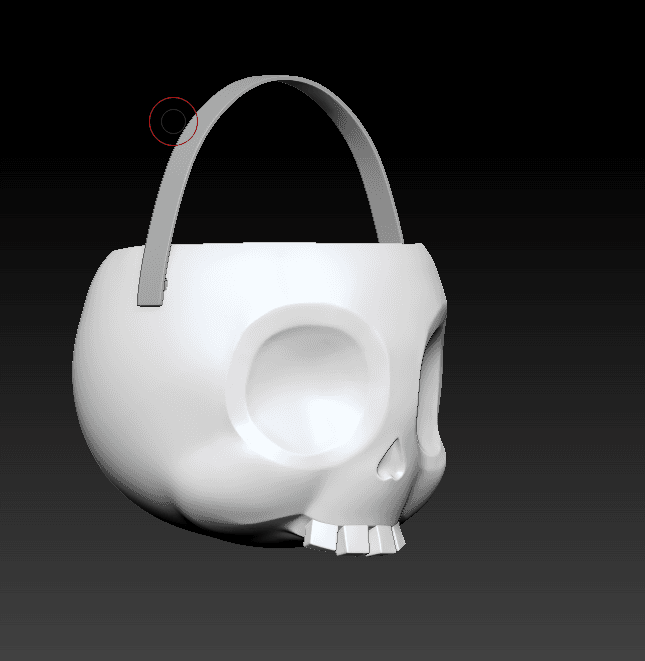 Toon Skull Candy Bucket 3d model