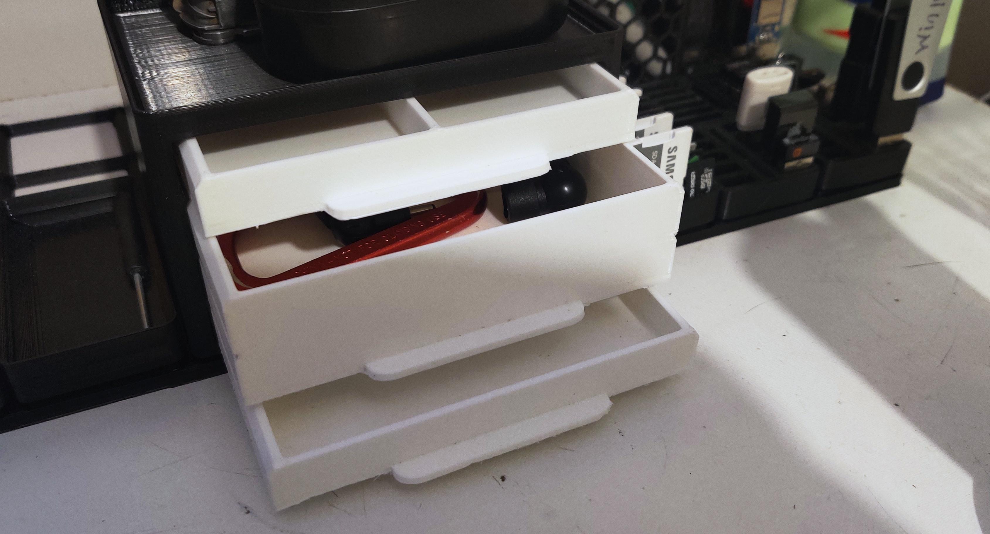 Gridfinity Drawers - double drawer was a bit tight for me at .32mm layer height and 16% infill. Still works fine though. - 3d model