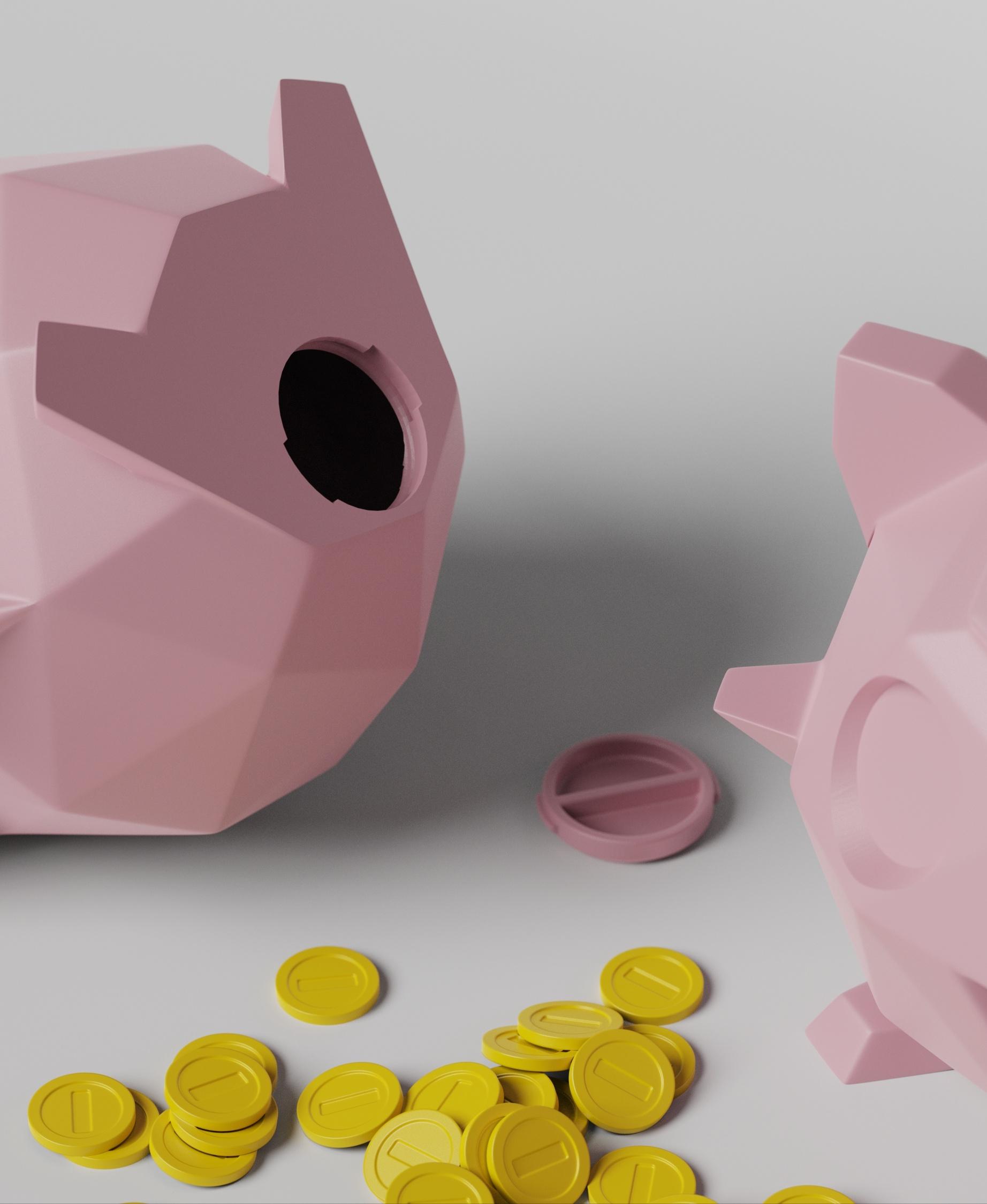 Low-poly Jigglypuff - Piggy Bank 3d model