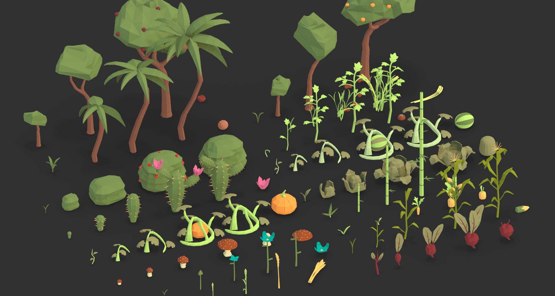 Legendary Nature Crops Pack 3d model