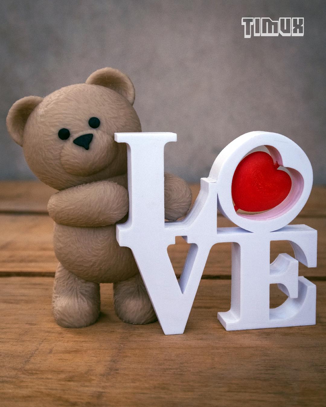 TEDDY BEAR WITH LOVE 3d model