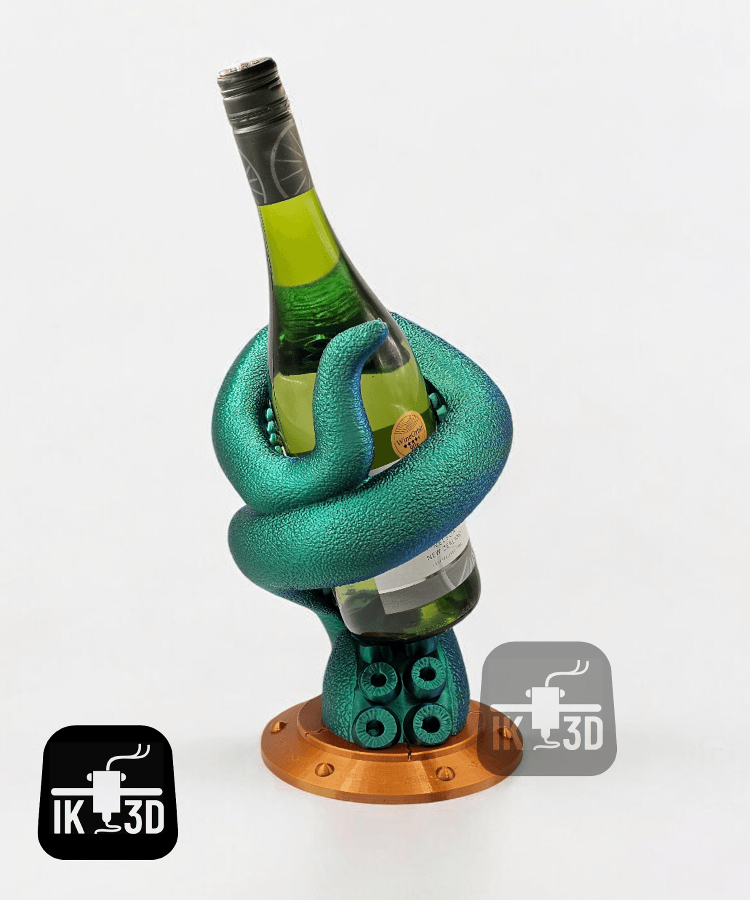 Octopus Tentacle Wine Bottle Holder / No Supports 3d model