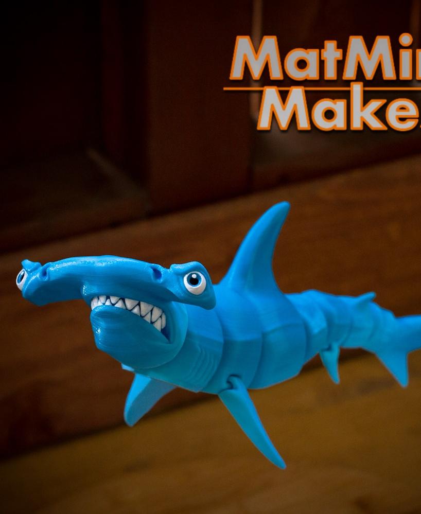 Hammerhead Shark - Articulated Figure 3d model