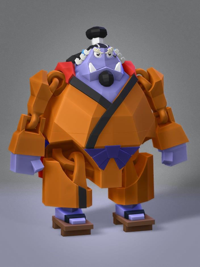 Low Poly Flexi Jinbei 3d model