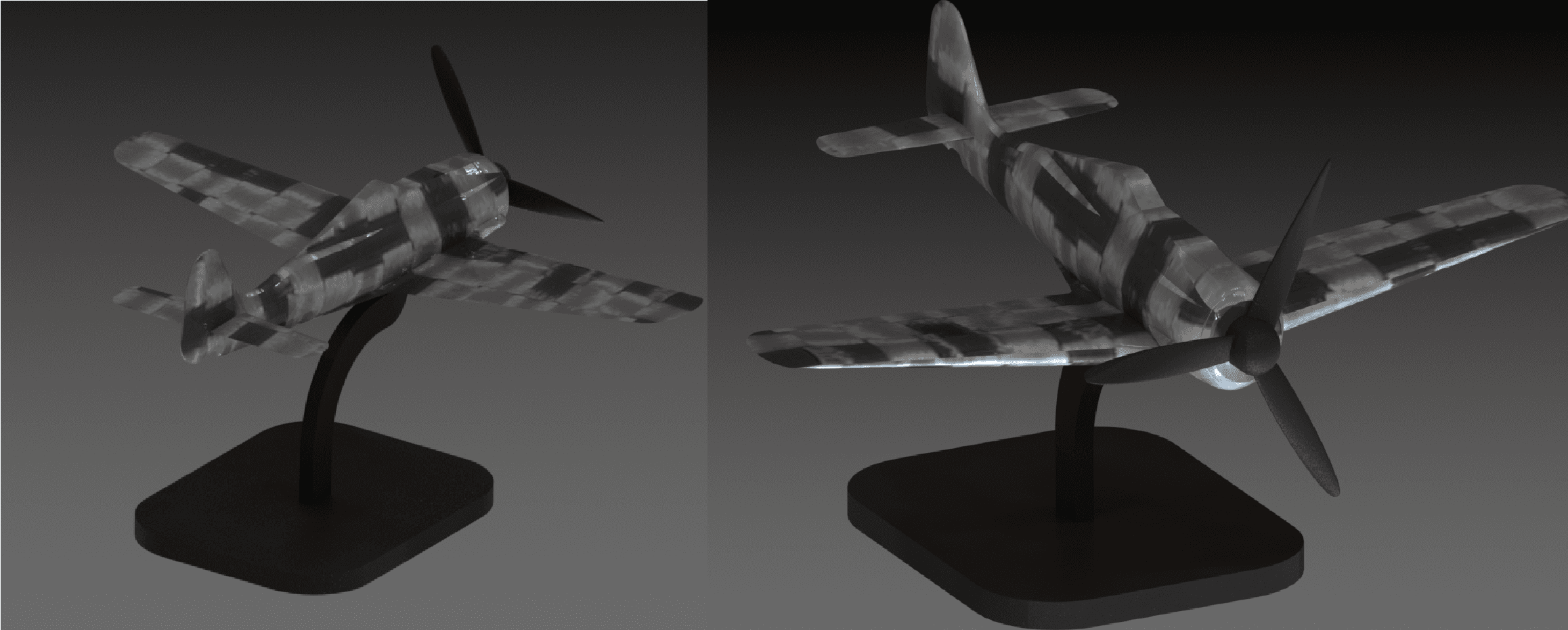 German World War II fighter aircraft plane 3d model