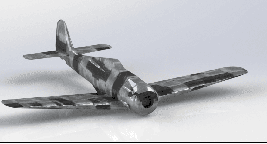 German World War II fighter aircraft plane 3d model