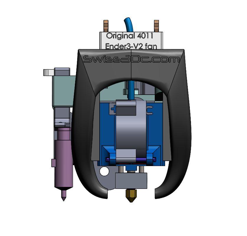 Swiss3DC Dual Duct No Screw, No Tool 3d model