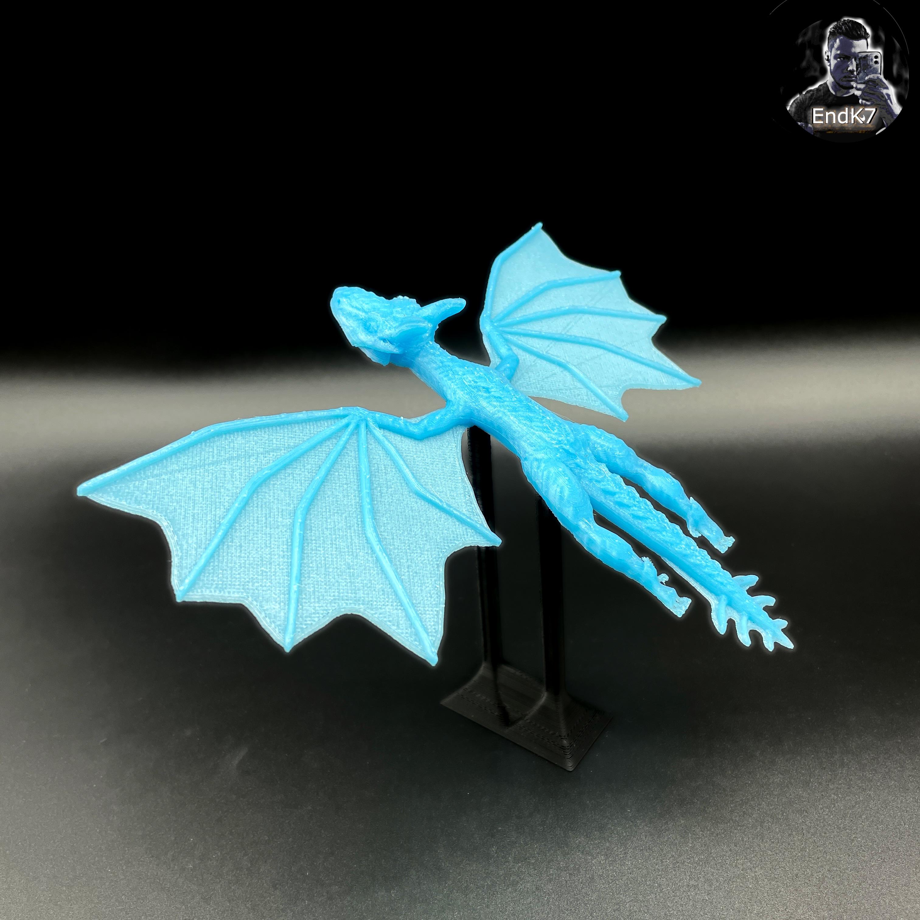 Flying Dragon - Glow in the Dark - Wyvern 3d model