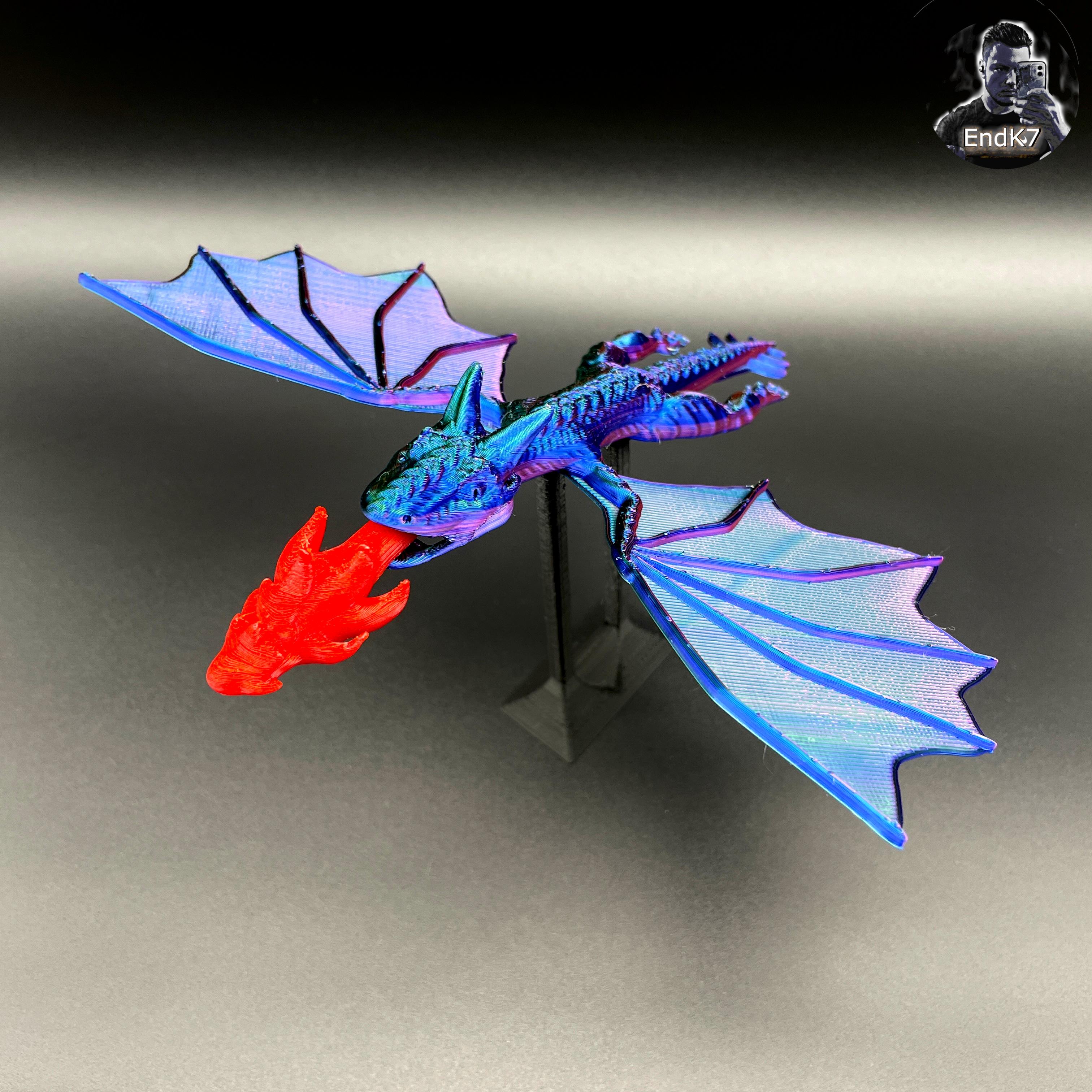 Flying Dragon - Glow in the Dark - Wyvern 3d model