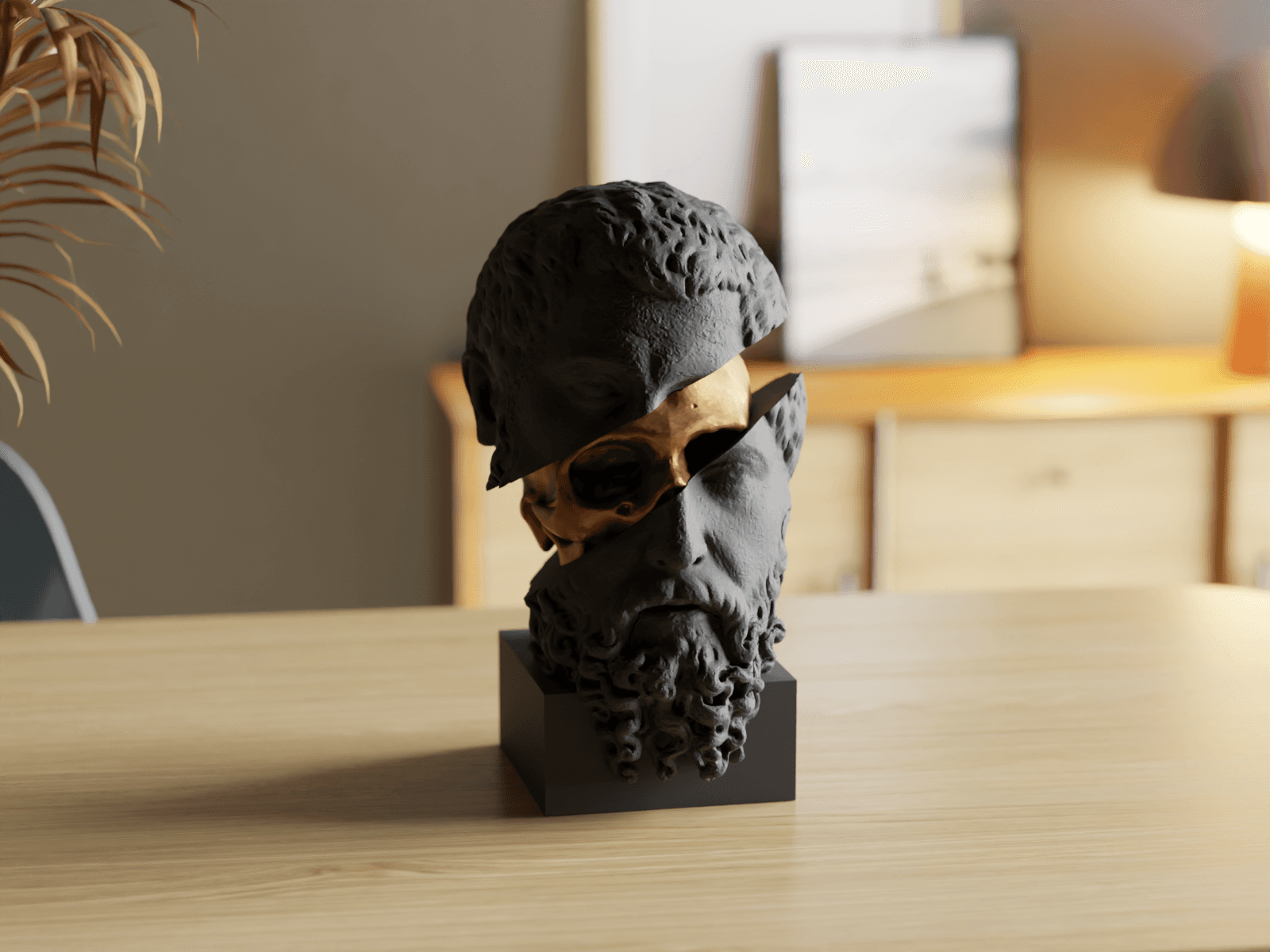  Insight Unveiled: Abstract Sculpture of Socrates 3d model