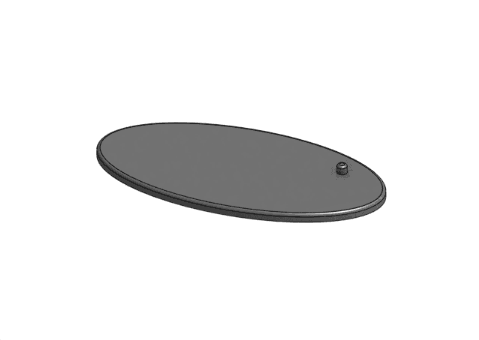 Oval Action Figure Base 3d model