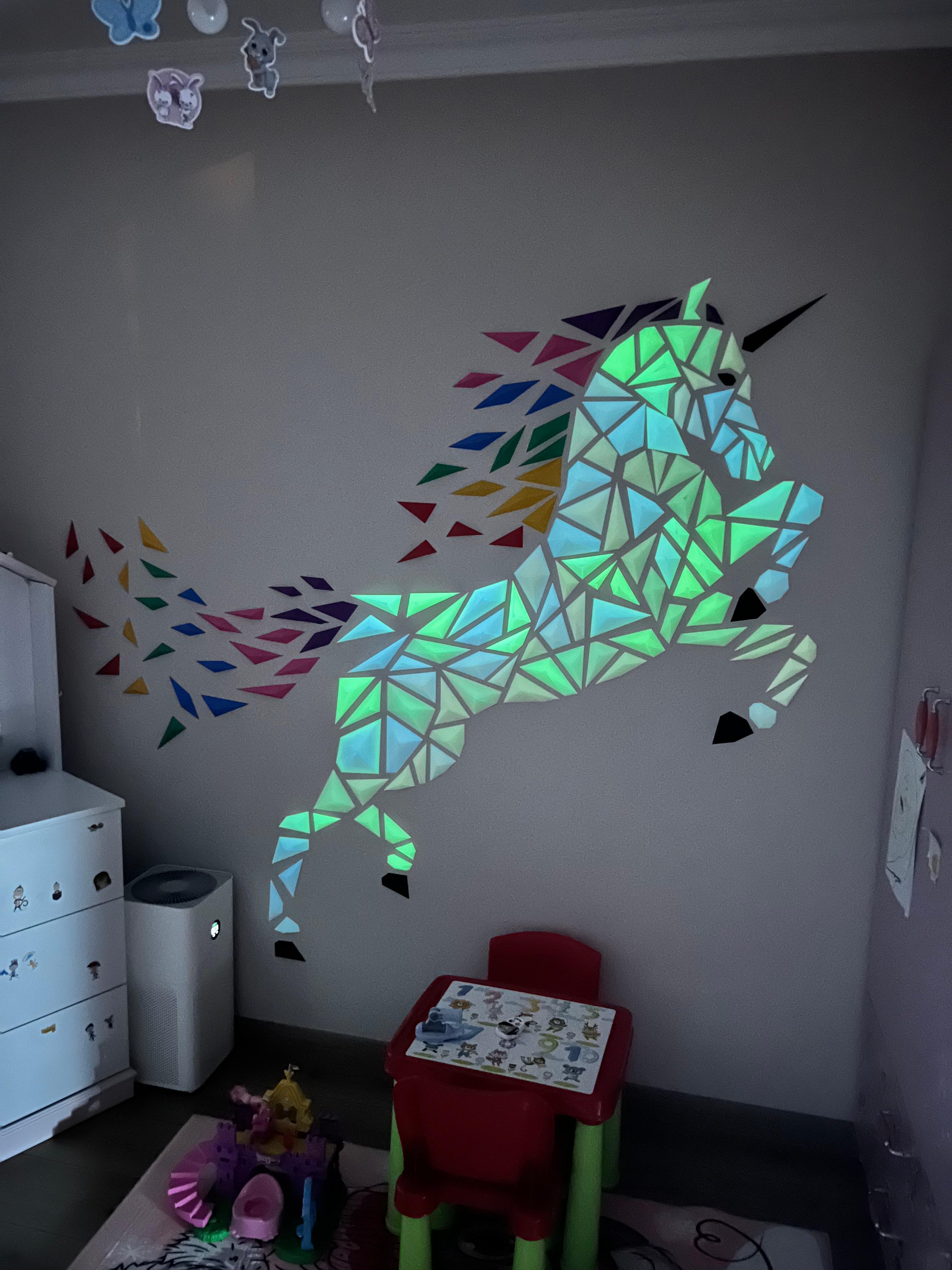 Geometric Unicorn wall art (only for princess!) 3d model