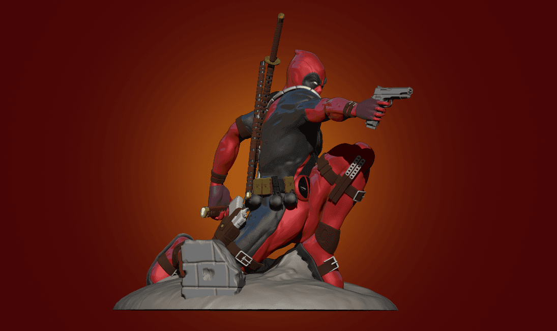 Deadpool Statue 3d model