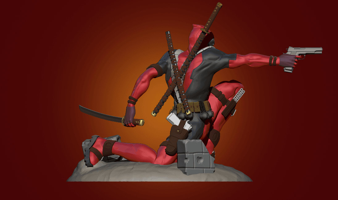 Deadpool Statue 3d model