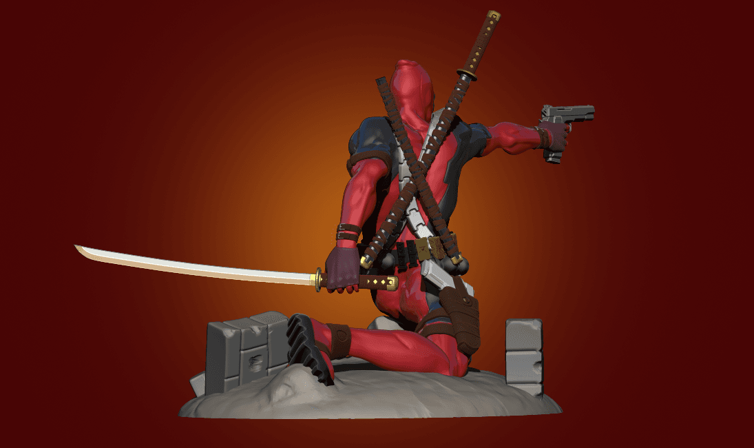 Deadpool Statue 3d model