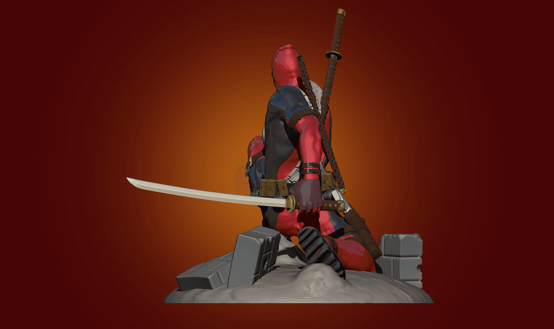 Deadpool Statue 3d model