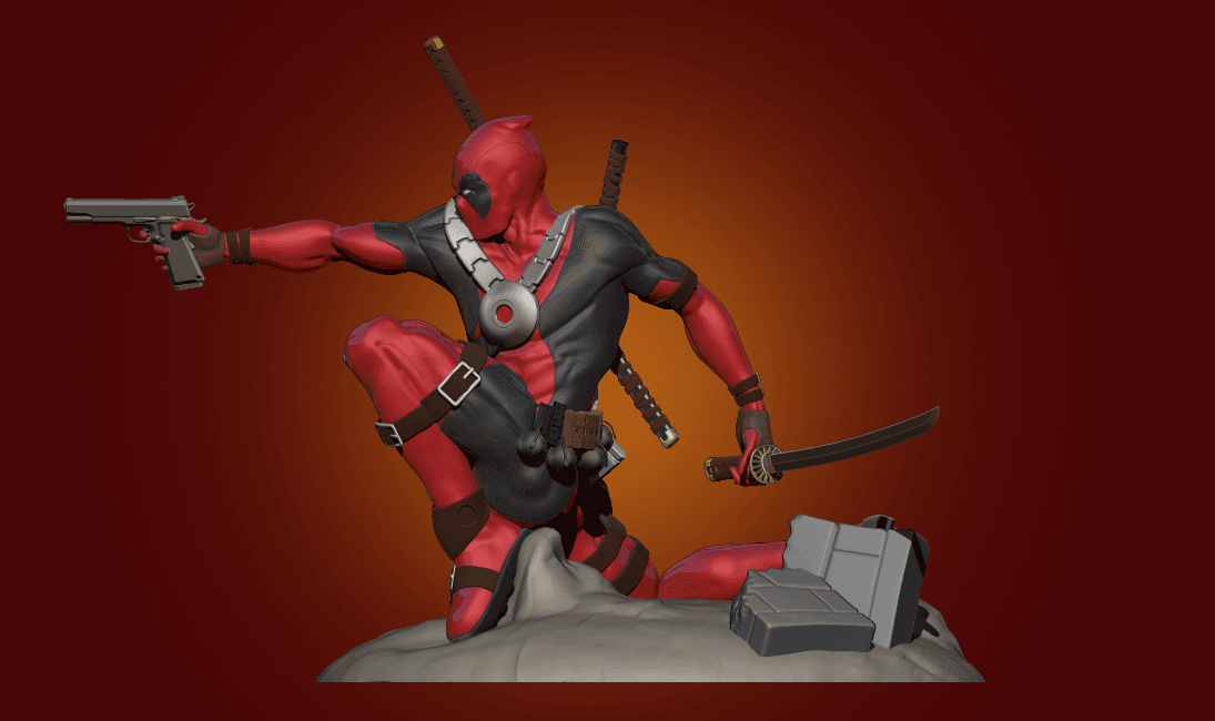 Deadpool Statue 3d model