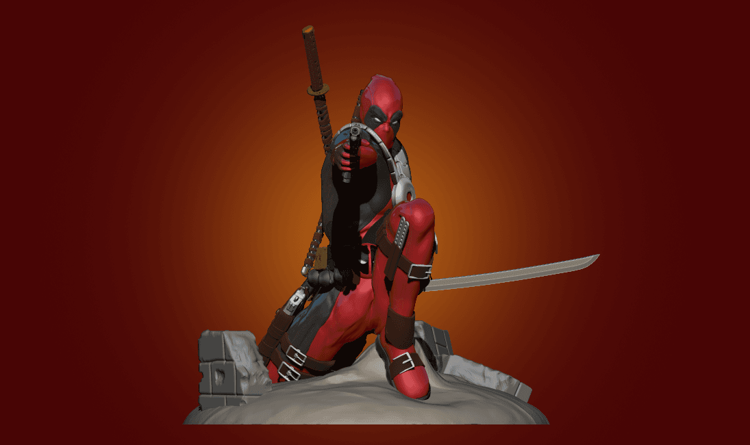 Deadpool Statue 3d model