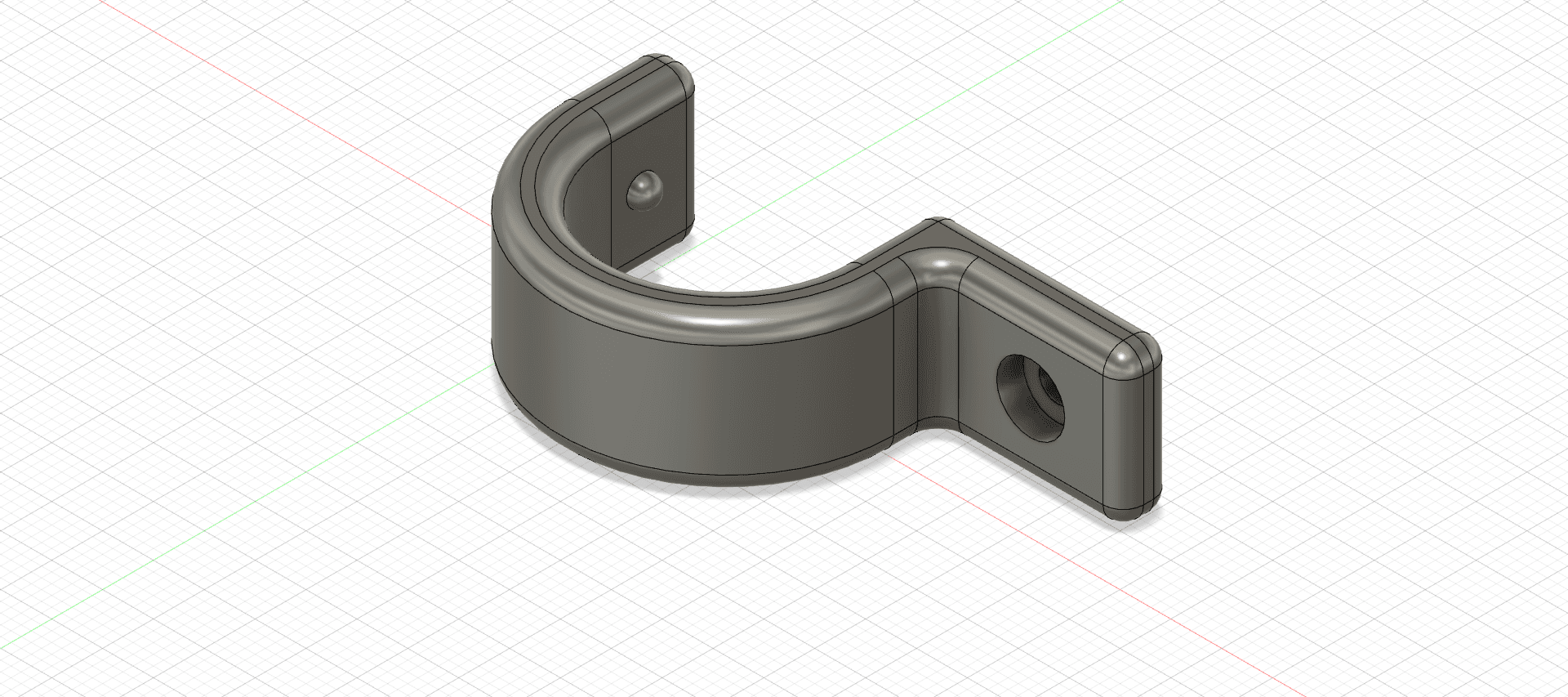 0.5 in. 1-Hole Clamp 3d model