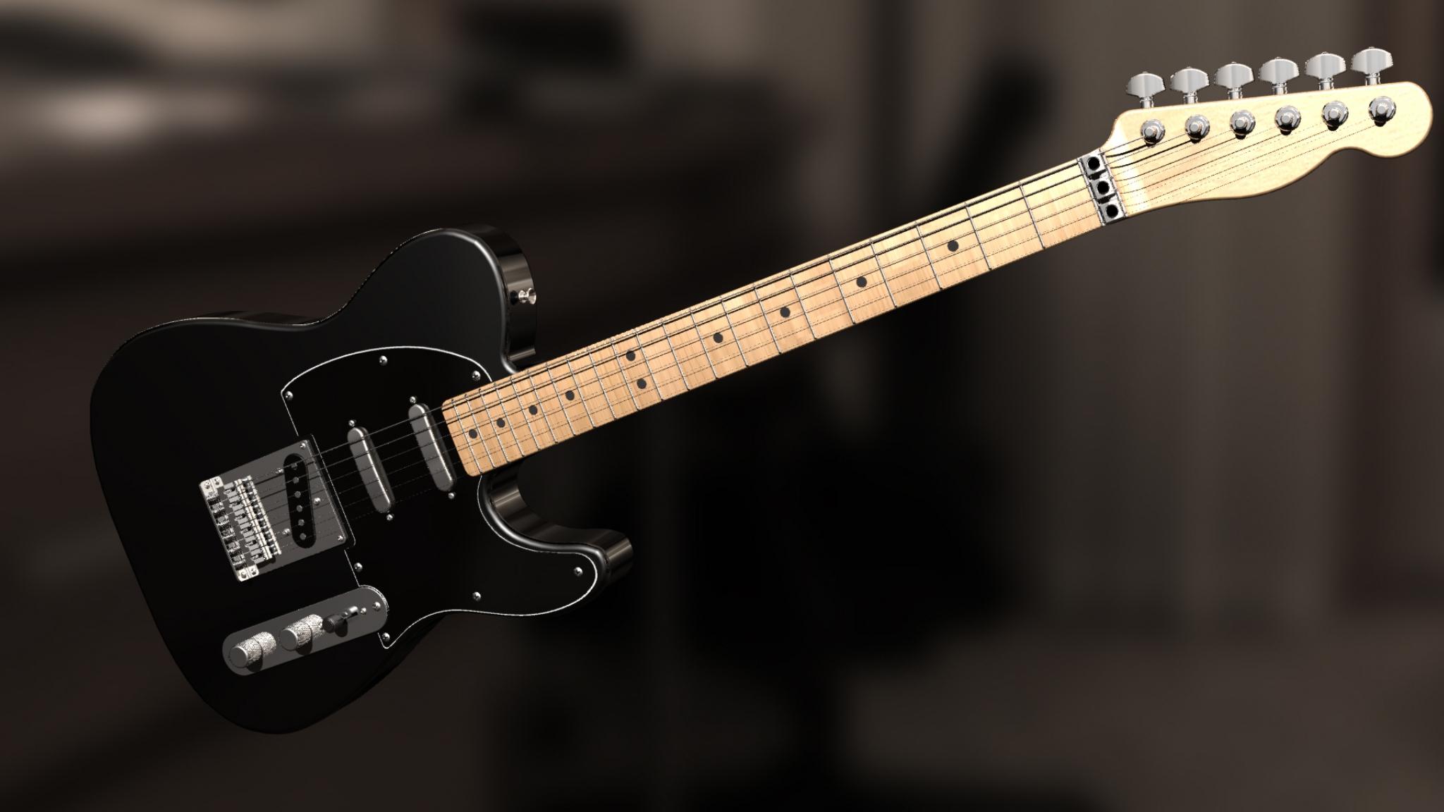 Telecaster body - for custom guitar.stl 3d model