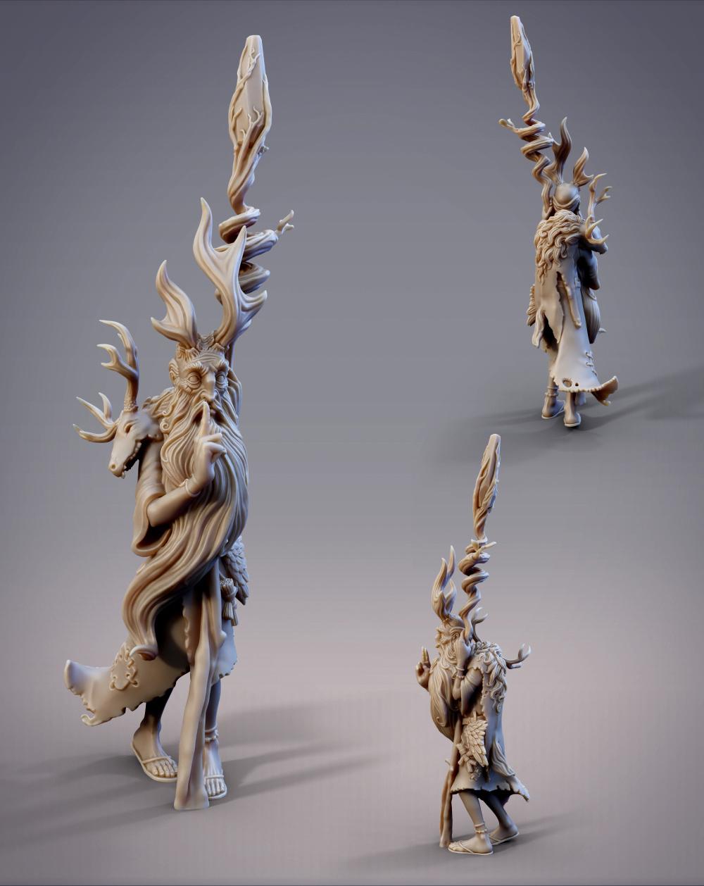 Mosbir, Ciorcal Druid (Pre-Supported) 3d model