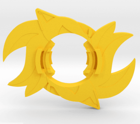 BEYBLADE SUPER SONIC GT | COMPLETE | SONIC THE HEDGEHOG SERIES 3d model