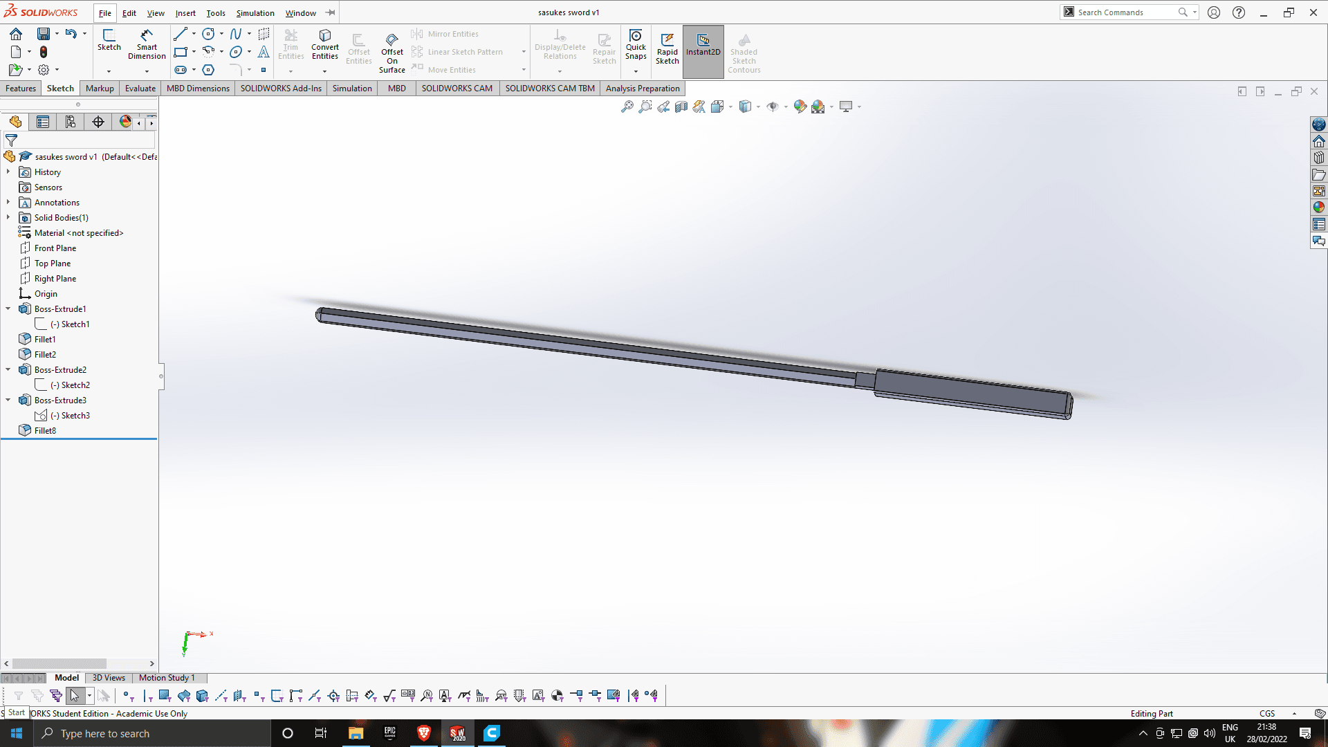 Sasuke's Sword V1.STL 3d model