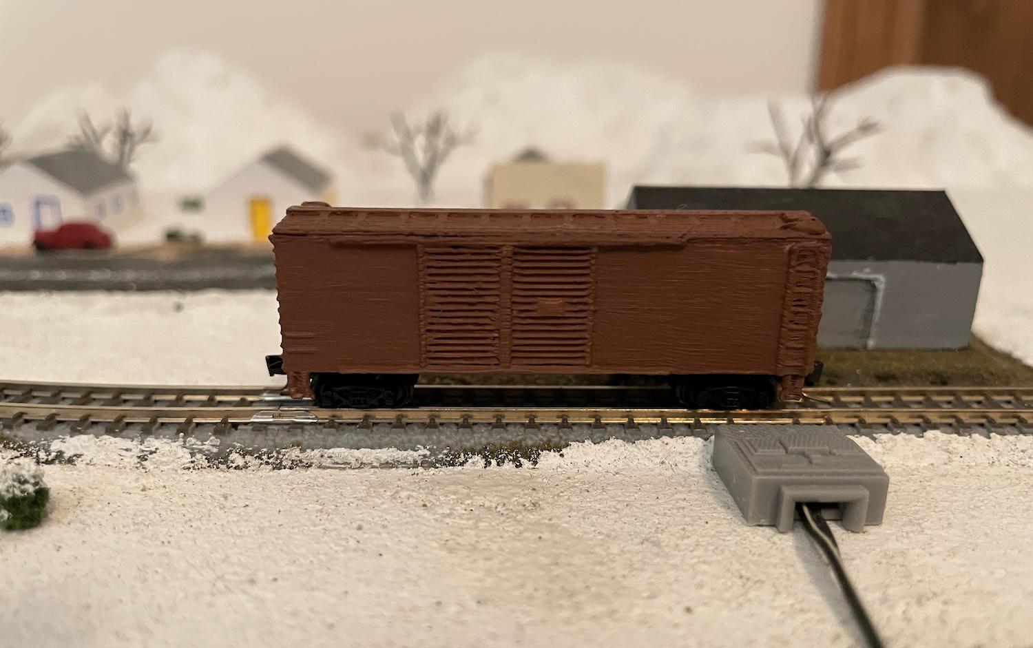 Z scale 40 ft double-door boxcar 3d model