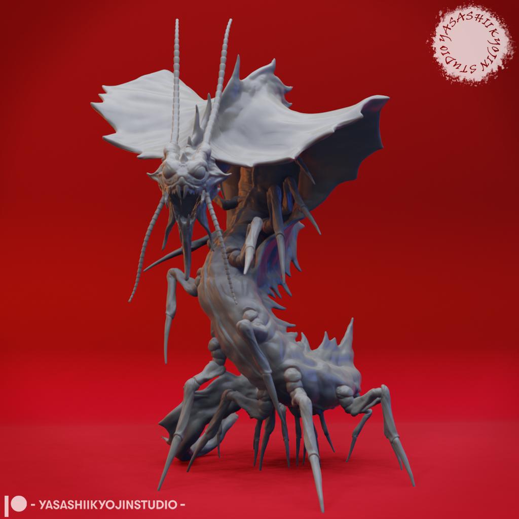 Remorhaz - Tabletop Miniature (Pre-Supported) 3d model