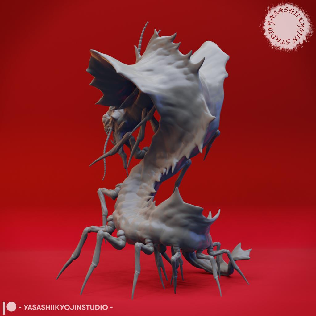 Remorhaz - Tabletop Miniature (Pre-Supported) 3d model