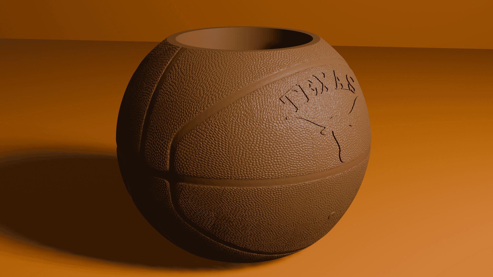 Texas Basketball Beer Can Holder 3d model