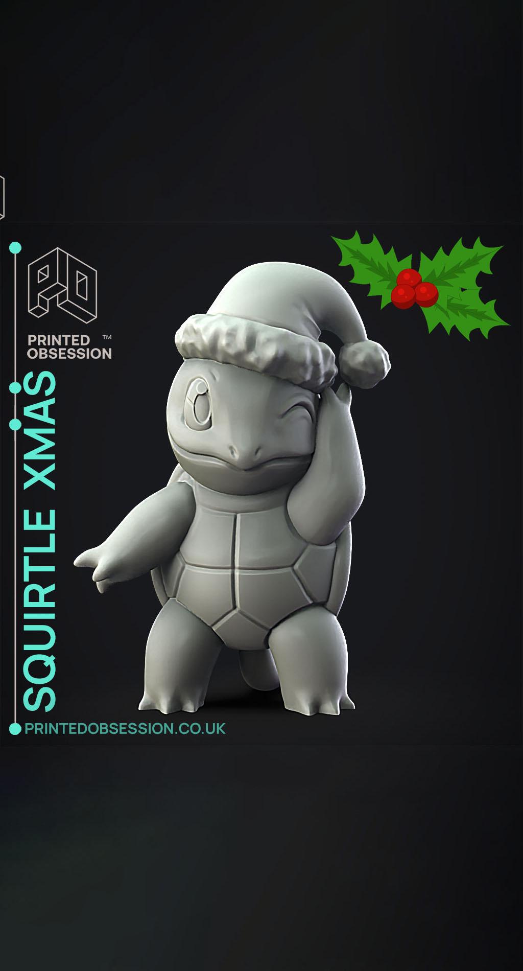 Squirtle Xmas - Pokemon - Fan Art 3d model