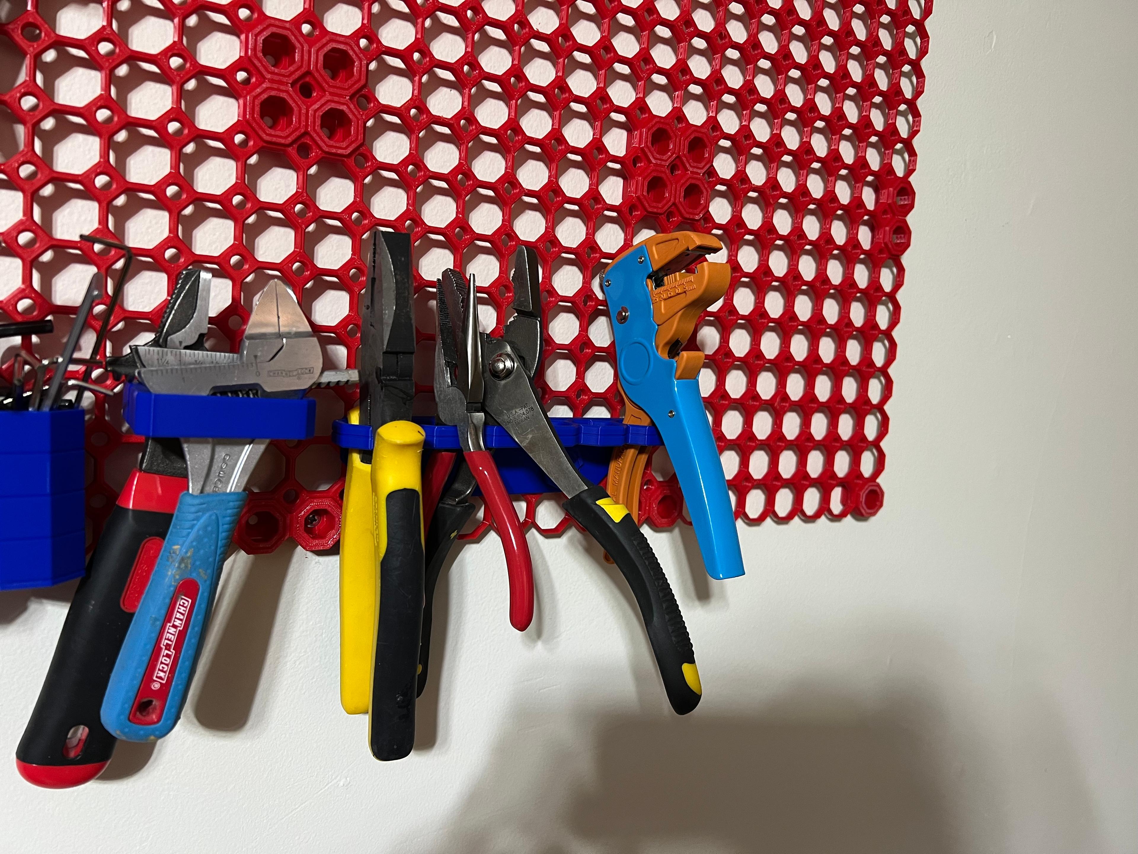 Multiboard Plier, Wire Stripper, and other Tools Holder Array 3d model