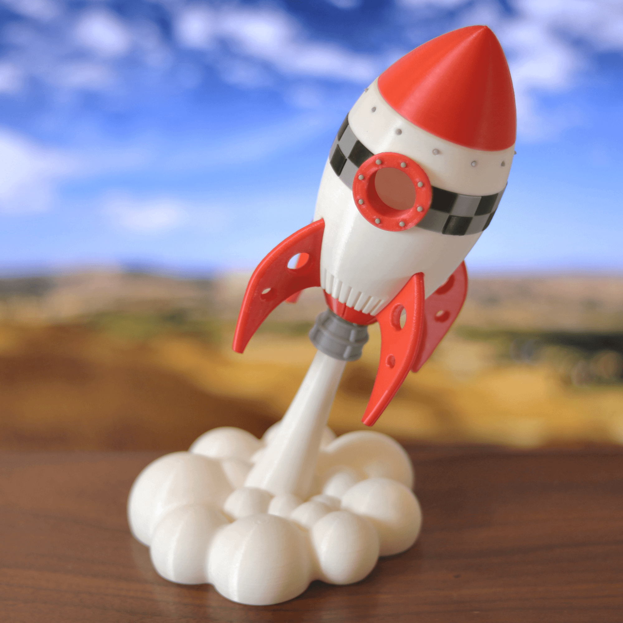 CARTOON ROCKET - NO PAINTING REQUIRED 3d model