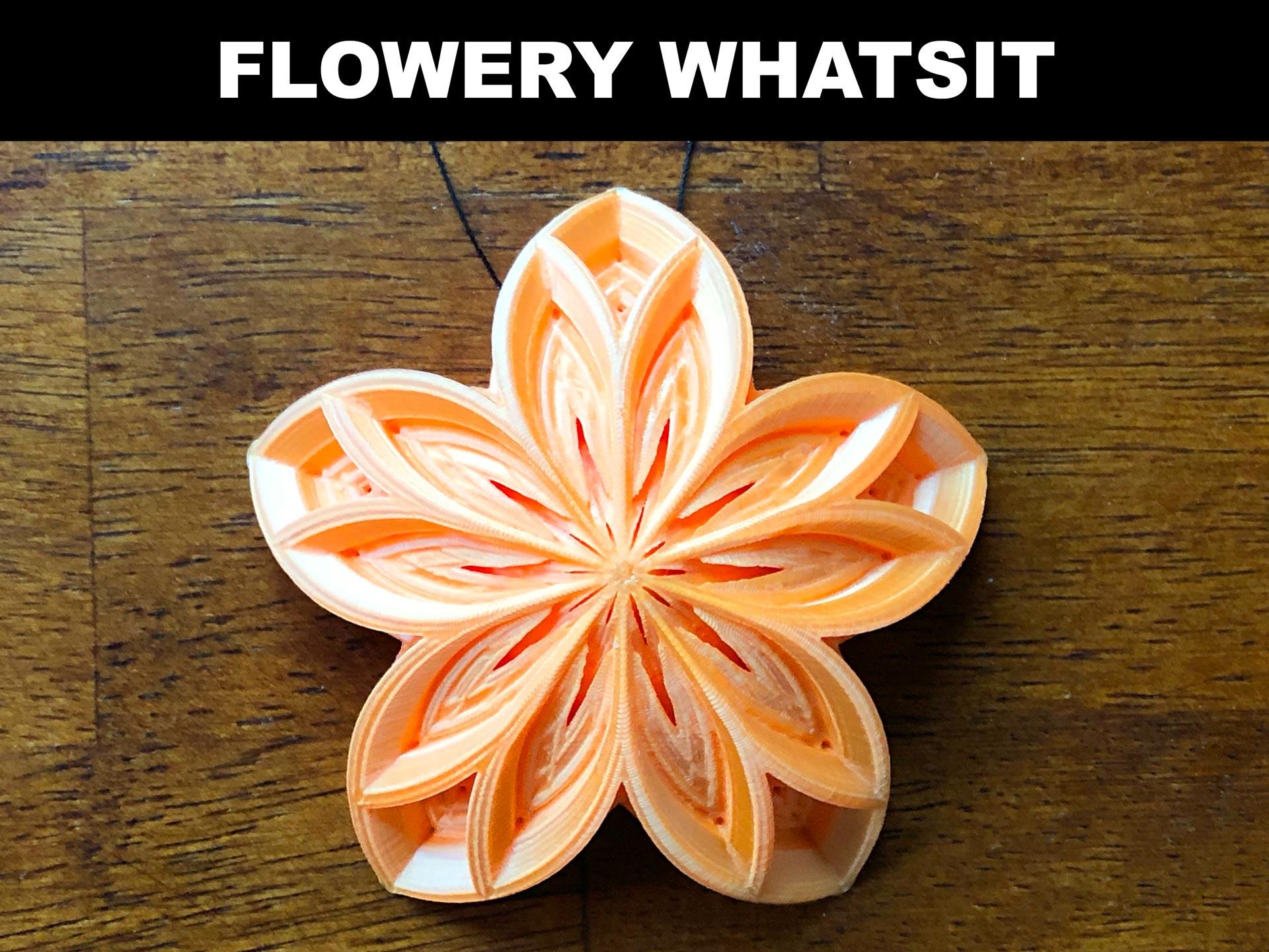 Flowery Whatsit Ornament Suncatcher 3d model