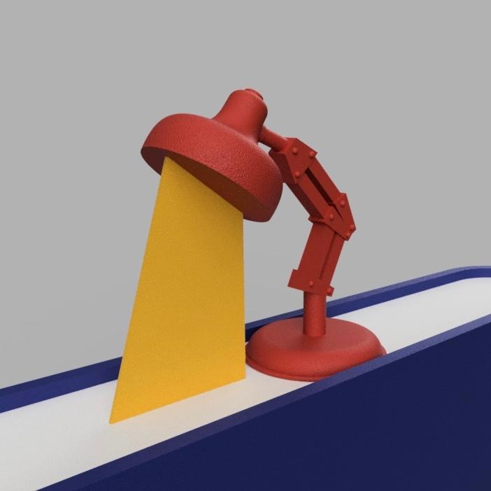 Lamp bookmark  3d model