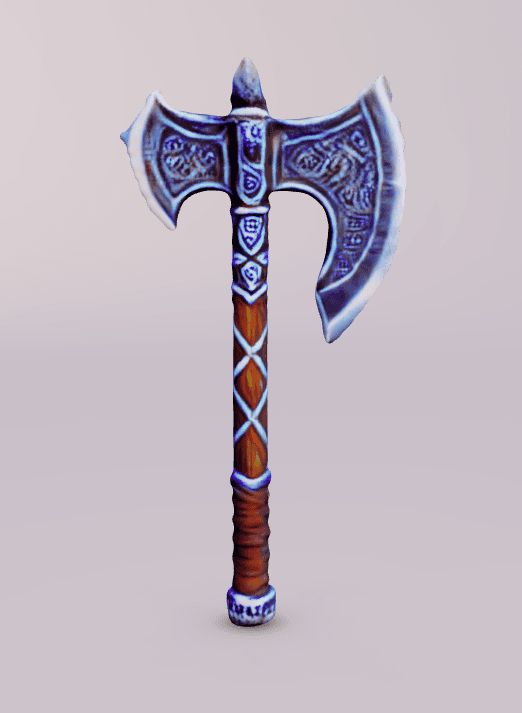 A battle axe 3d model