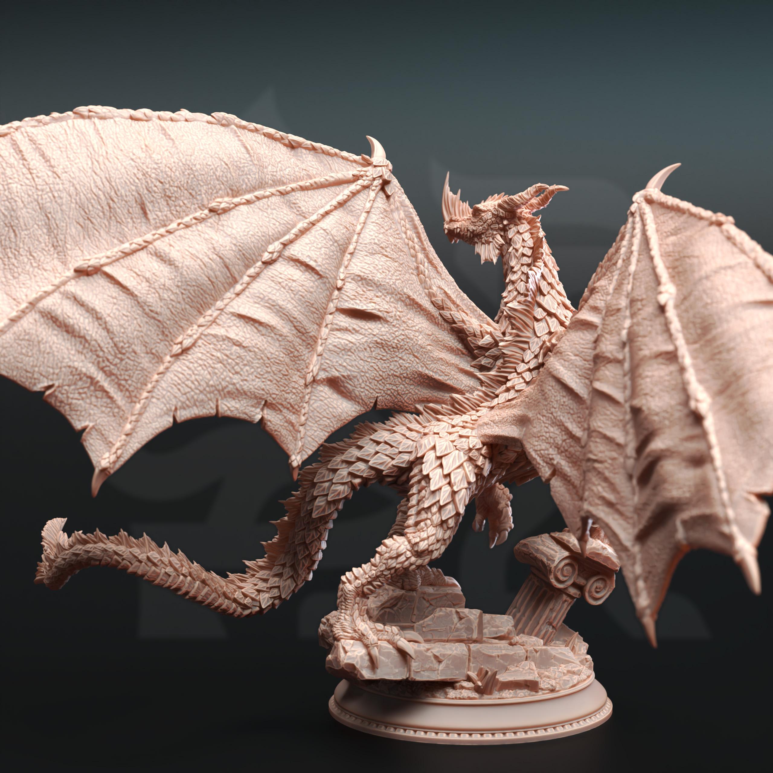 Juvenile Green Dragon - Midorius the Broken 3d model