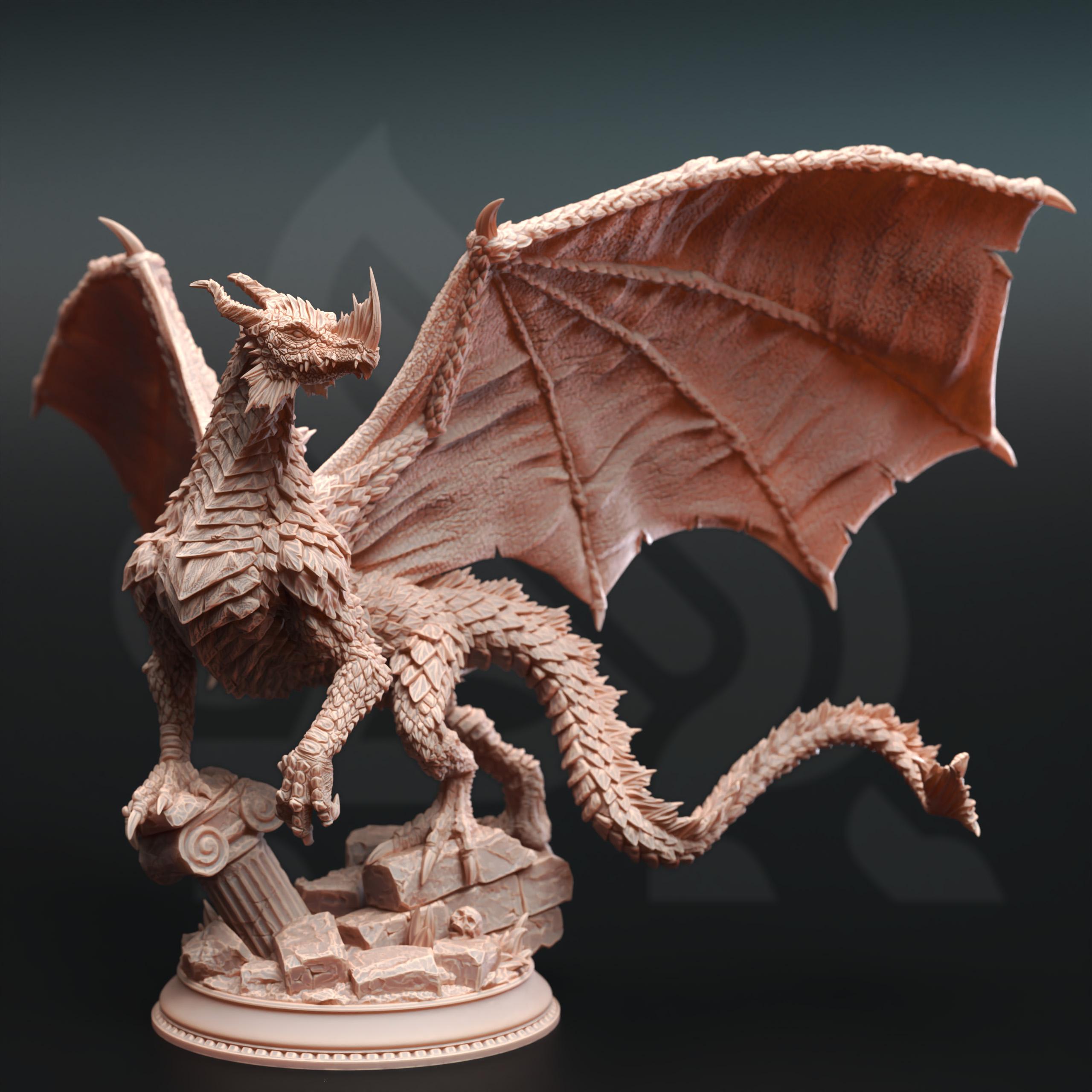 Juvenile Green Dragon - Midorius the Broken 3d model